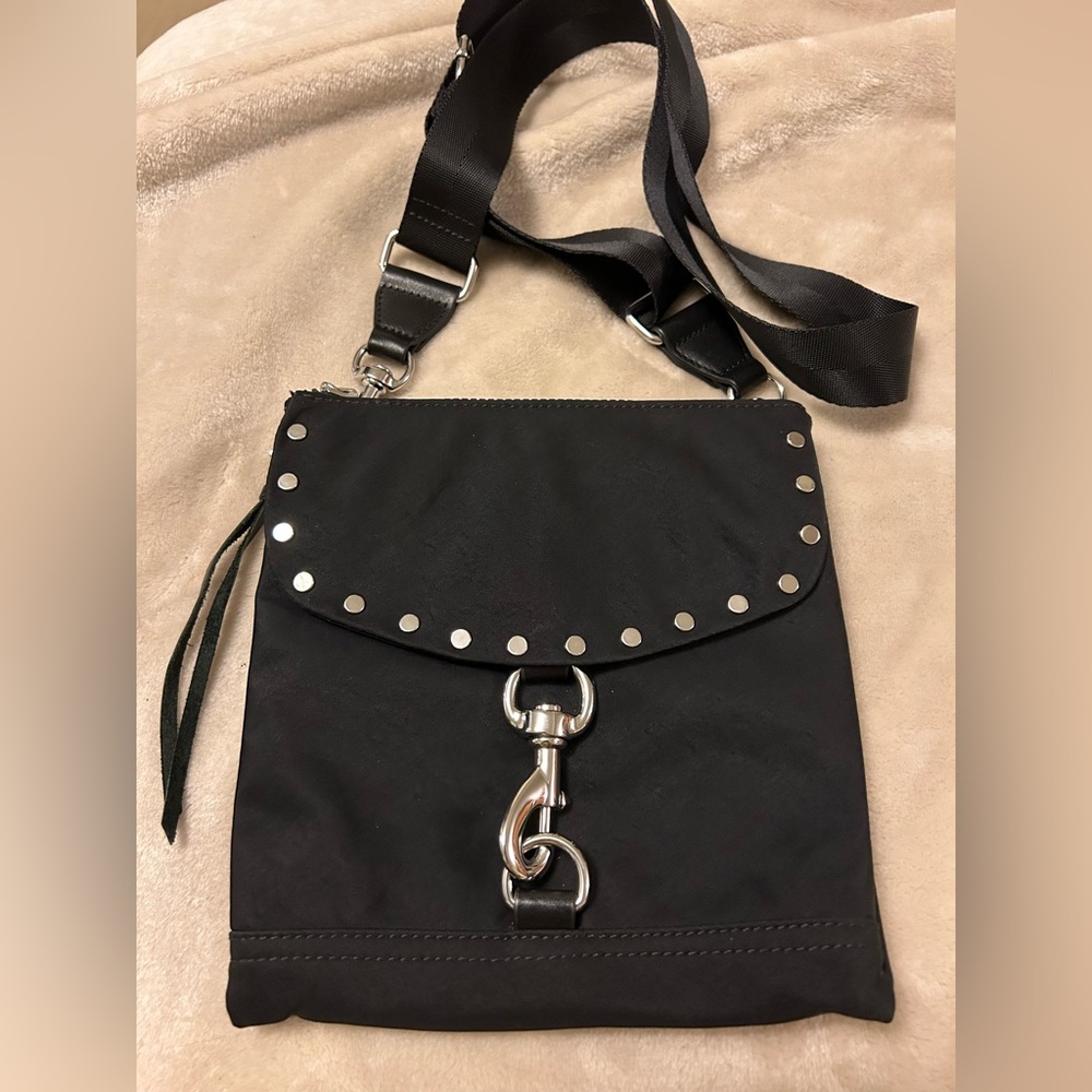Rebecca Minkoff, Top zip closure, slip pockets front and back, Interior zip